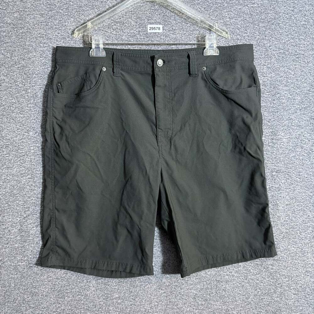 Prana Men’s Size 40x11 Standard Fit Gray Green Nylon Brion Outerwear Shorts